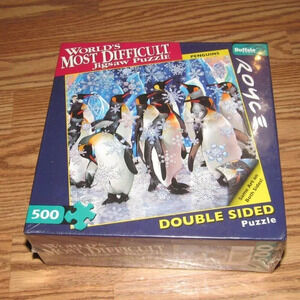 World’s Most Difficult Jigsaw Puzzle Penguins Double Sided Puzzle~SEALED